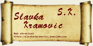 Slavka Kramović vizit kartica